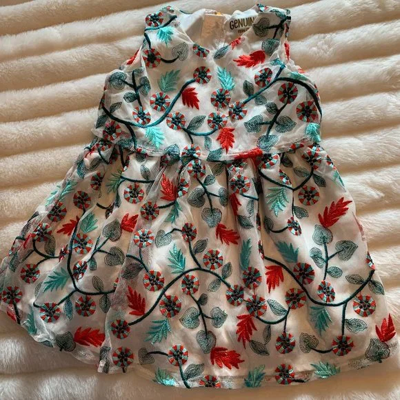 OshKosh B'gosh | Dresses | 62 Sale Genuine Kid Oshkosh Floral Sleeveless Lace  Dress 3t | Poshmark